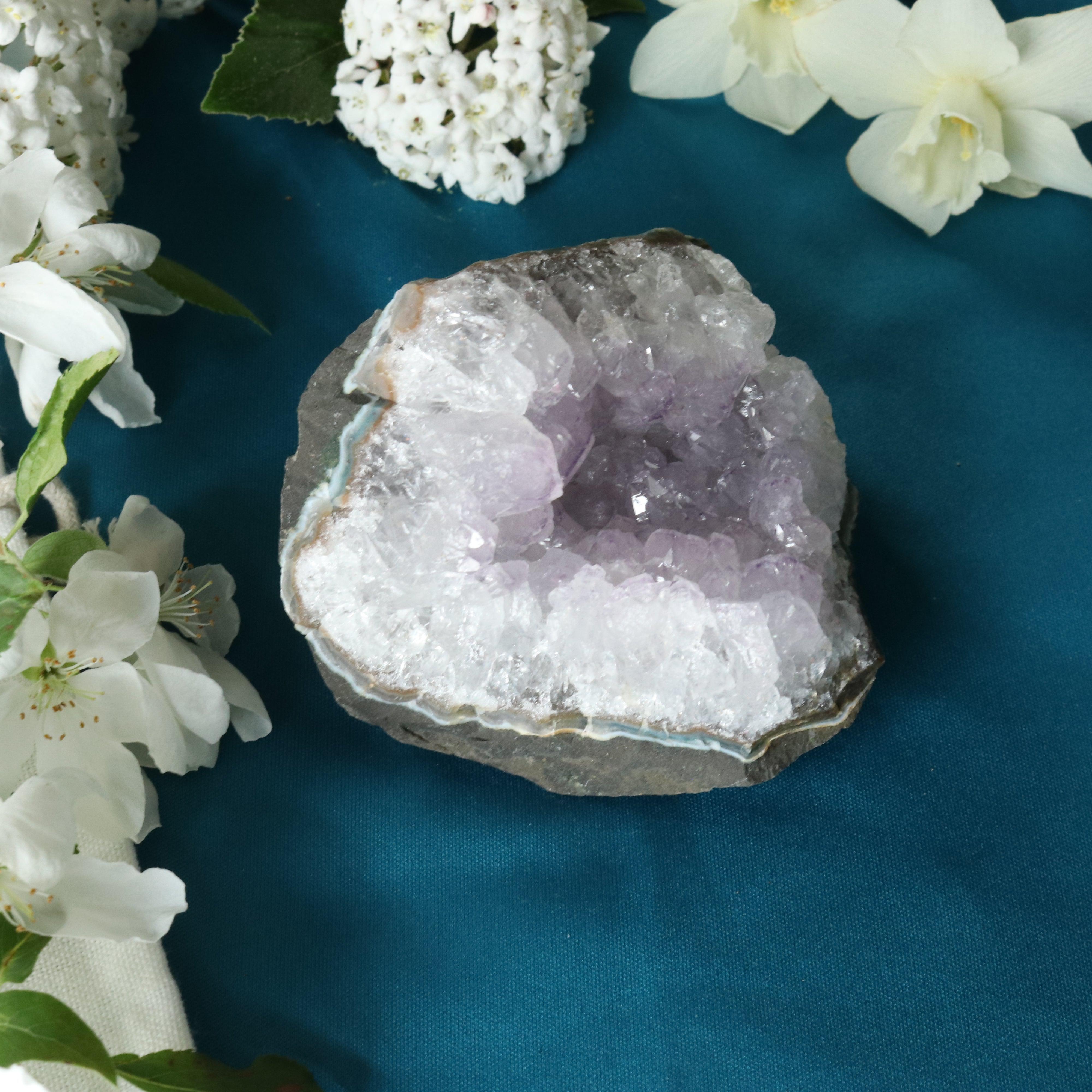 Amethyst Cluster Geode ~ Soft Purple with Healing Energy - Earth Family Crystals