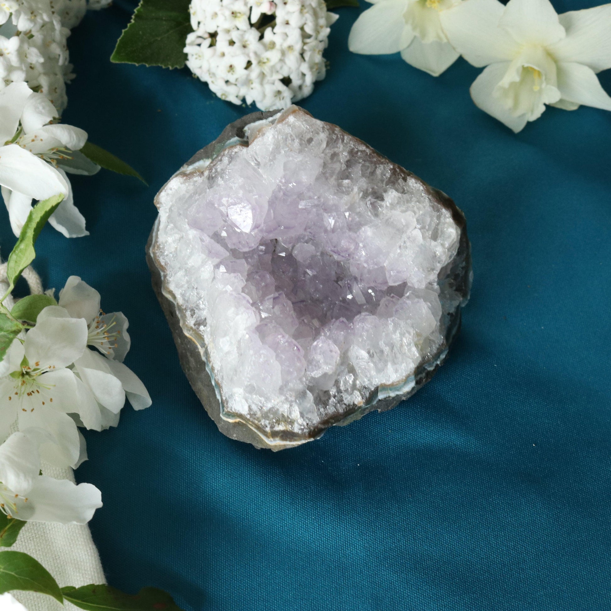 Amethyst Cluster Geode ~ Soft Purple with Healing Energy - Earth Family Crystals