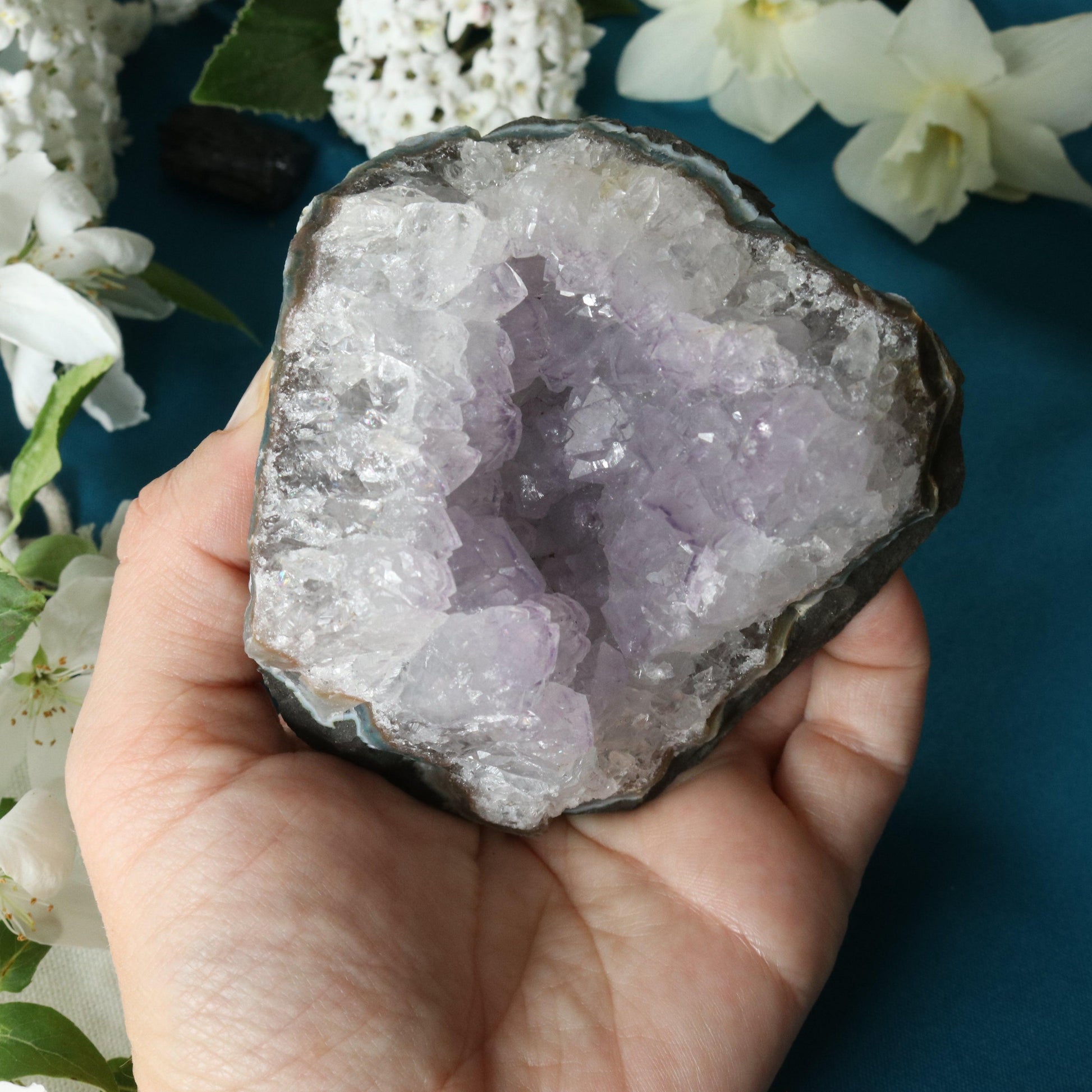 Amethyst Cluster Geode ~ Soft Purple with Healing Energy - Earth Family Crystals