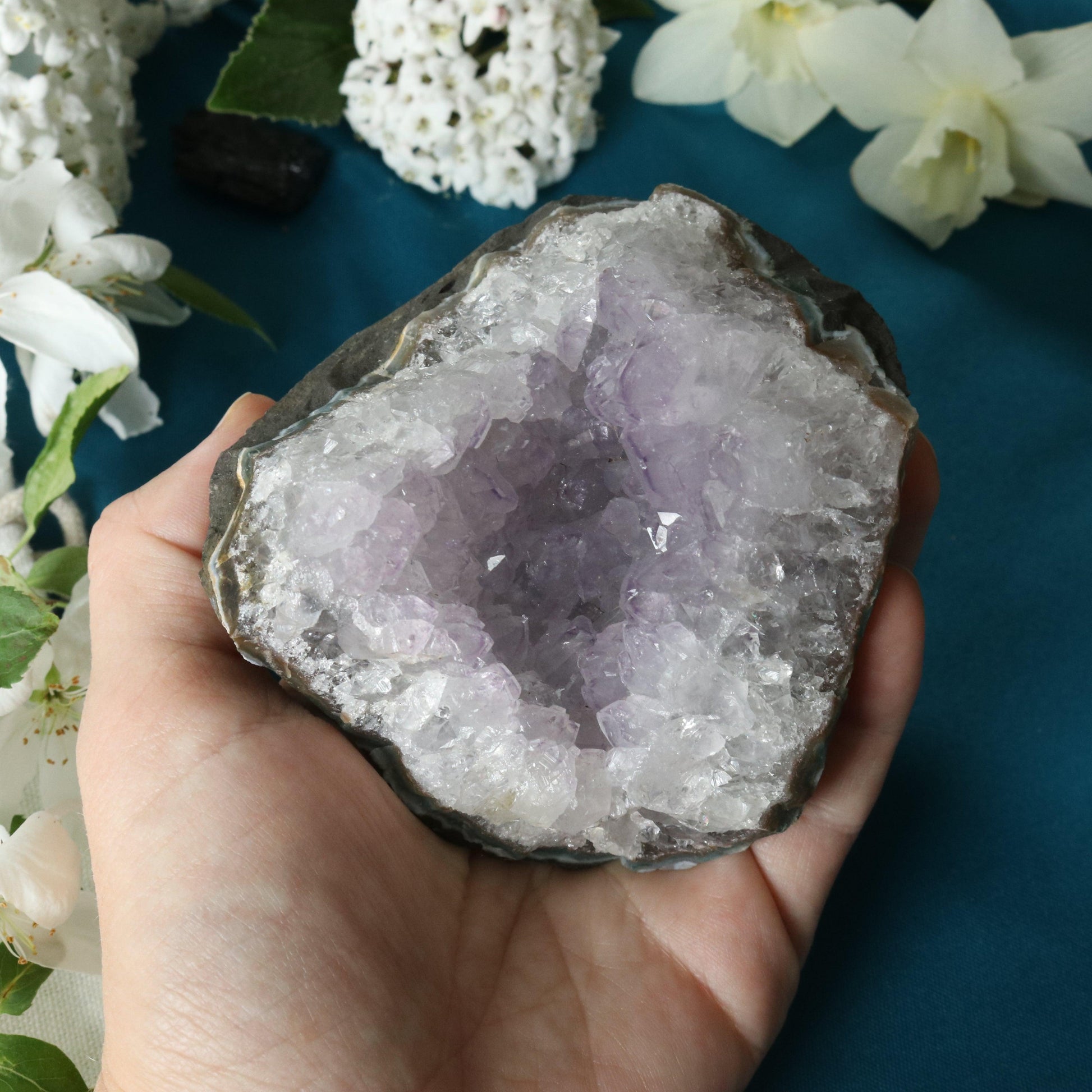 Amethyst Cluster Geode ~ Soft Purple with Healing Energy - Earth Family Crystals
