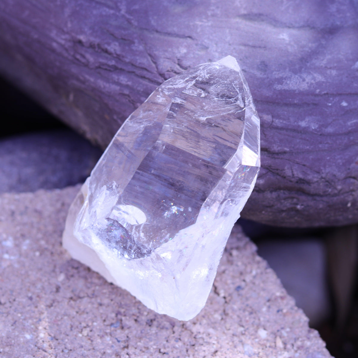 Large Lemurian Seed Clear Quartz Crystal Point