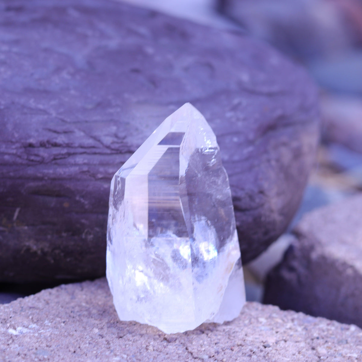 Large Lemurian Seed Clear Quartz Crystal Point
