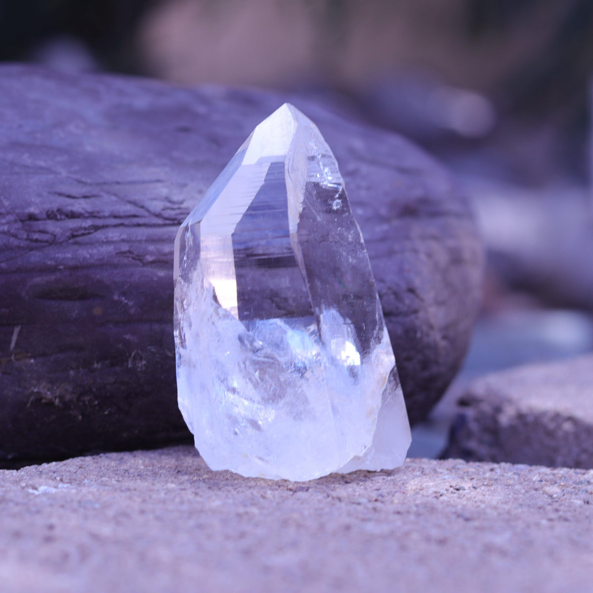 Large Lemurian Seed Clear Quartz Crystal Point