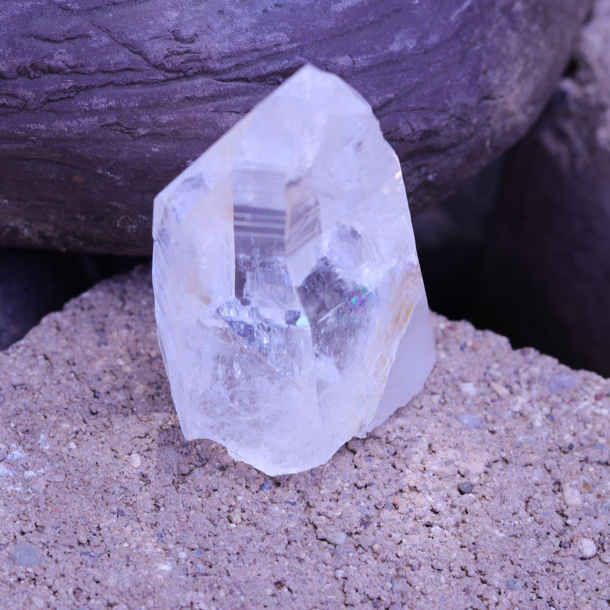 Large Lemurian Seed Clear Quartz Crystal Point