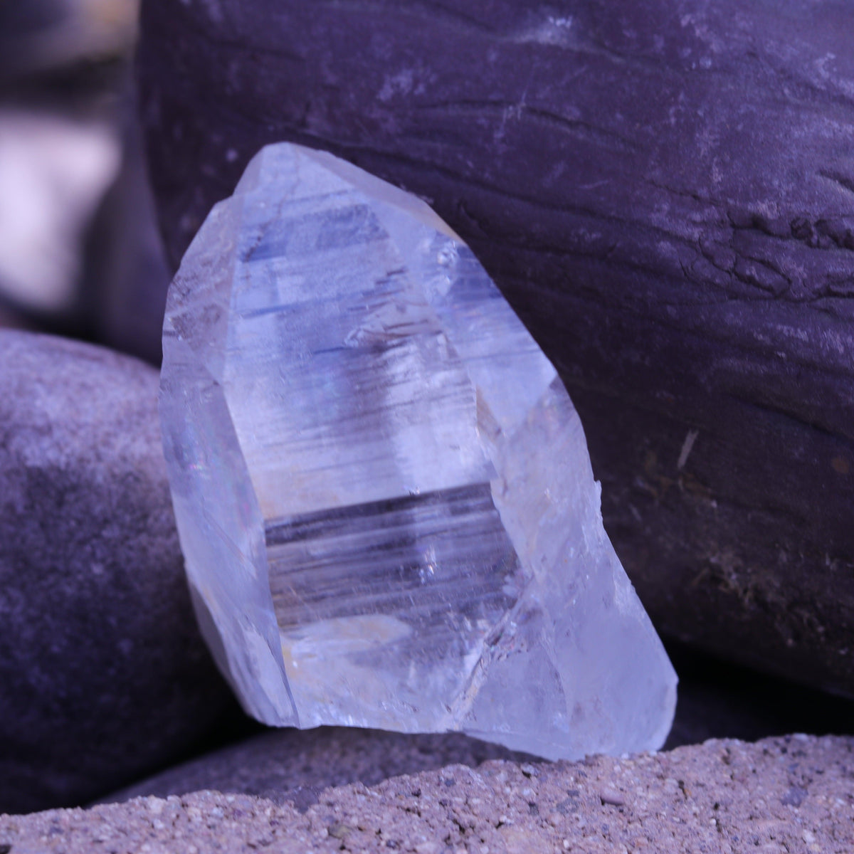 Large Lemurian Seed Clear Quartz Crystal Point
