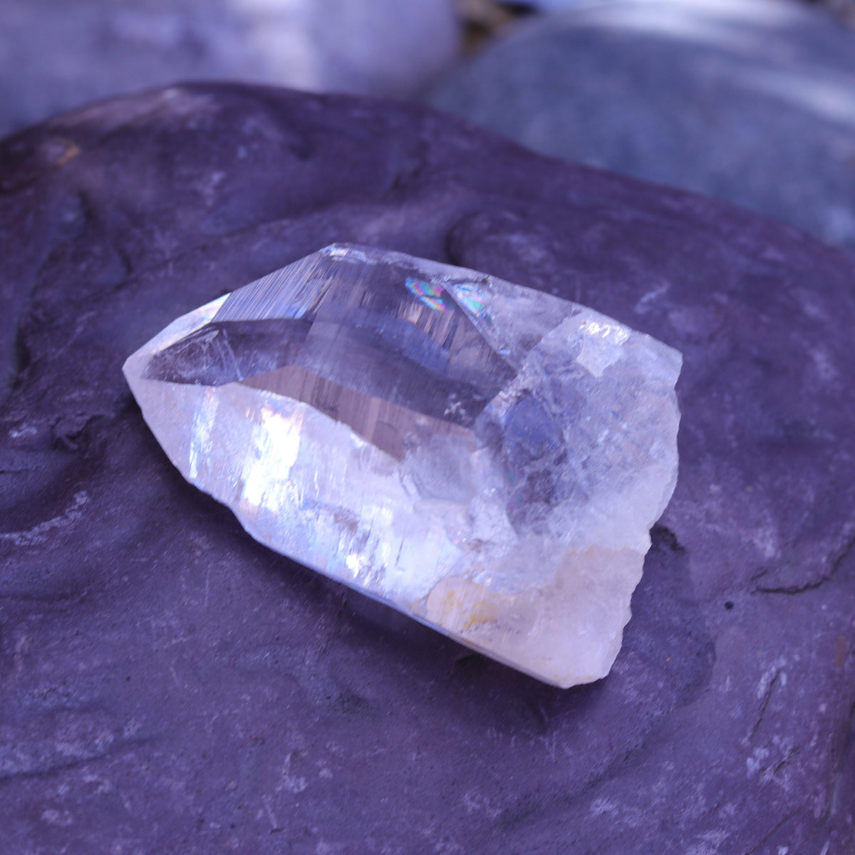 Large Lemurian Seed Clear Quartz Crystal Point