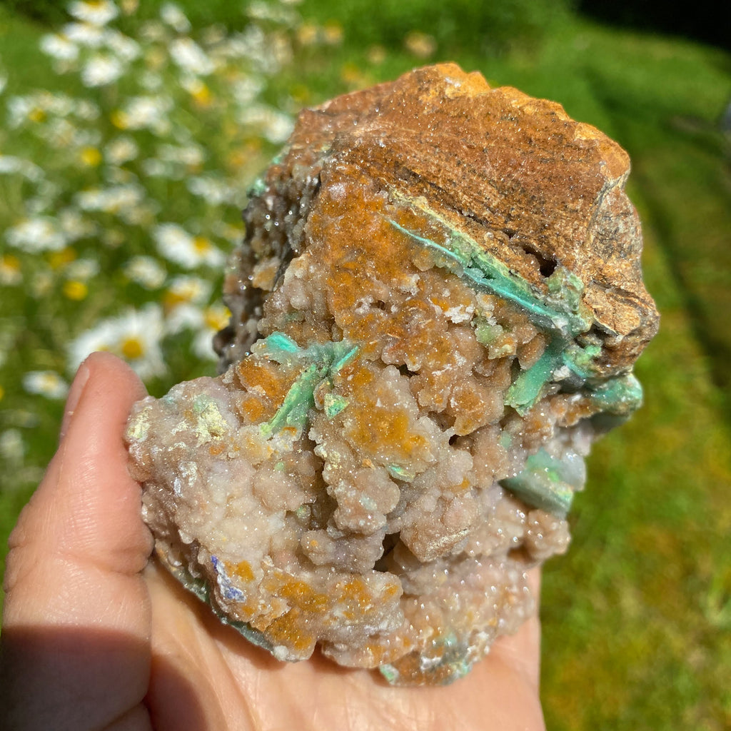 NEW RARE FIND! Pink & Green Chunky XL Sparkling Chalcedony Natural Specimen #1 - Earth Family Crystals