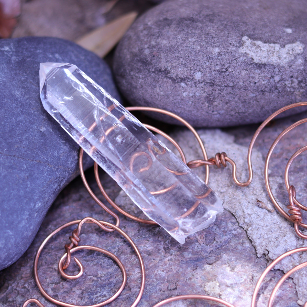 Large Lemurian Seed Clear Quartz Crystal Point
