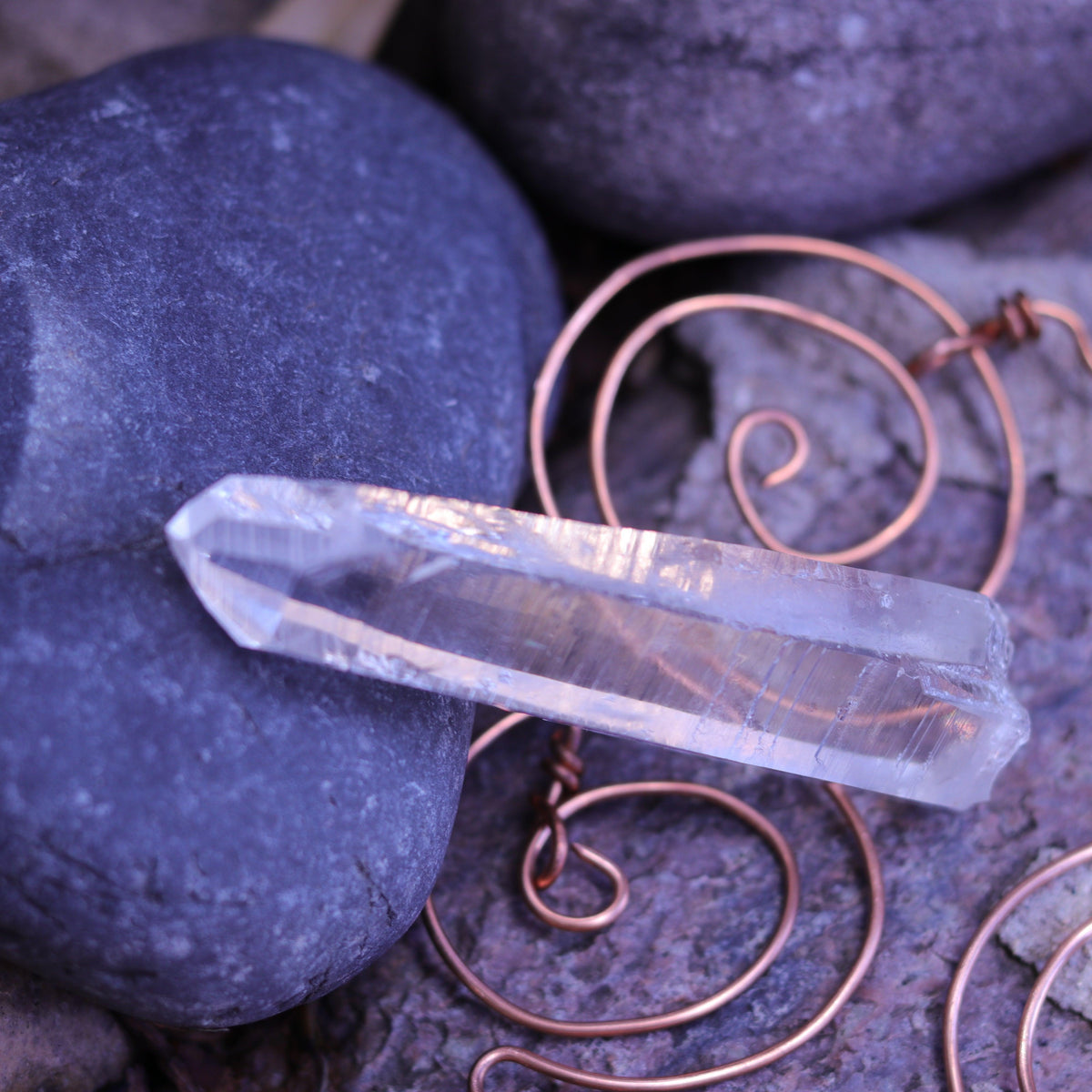 Large Lemurian Seed Clear Quartz Crystal Point