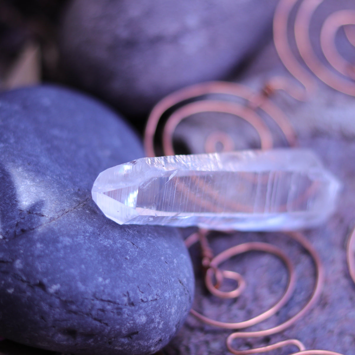 Large Lemurian Seed Clear Quartz Crystal Point