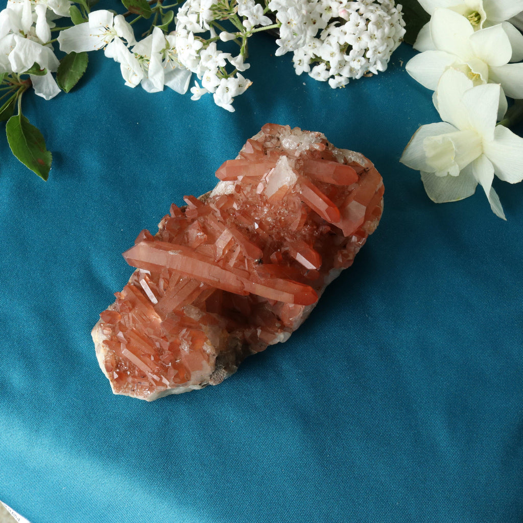 Beautiful Tangerine Quartz Display Cluster ~ Sacral Chakra Activation - Earth Family Crystals