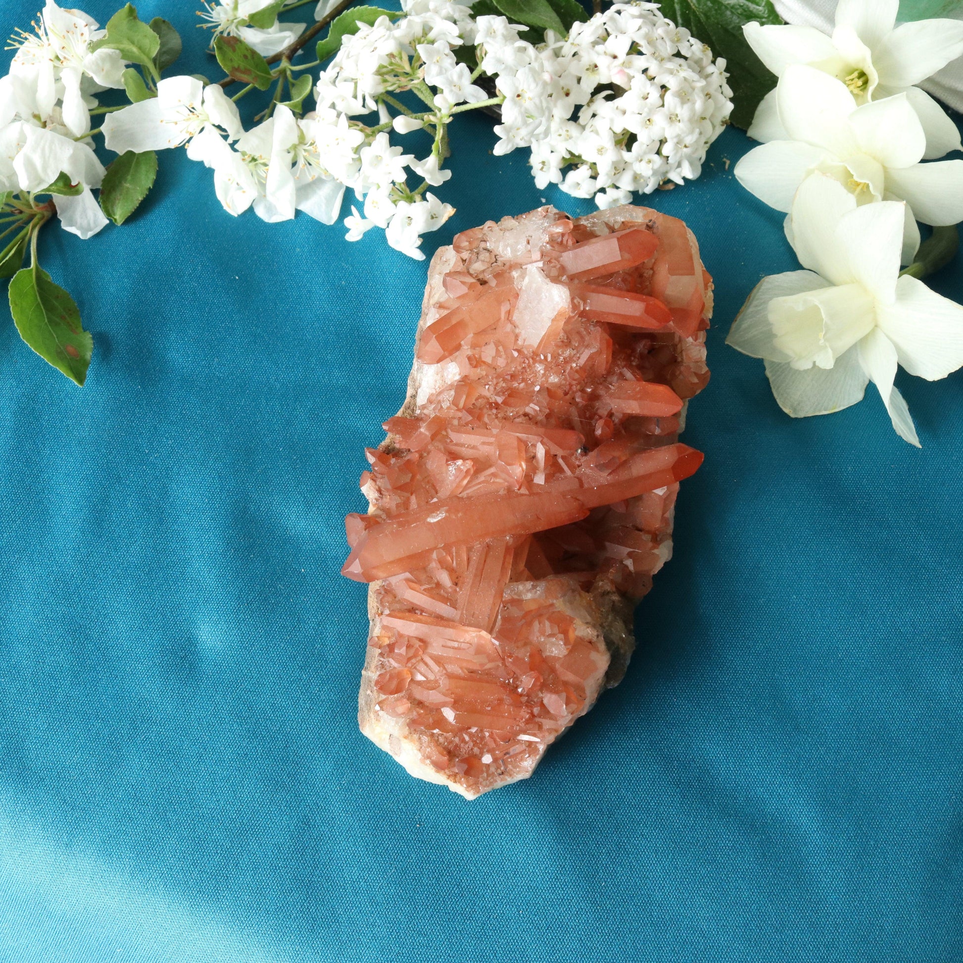 Beautiful Tangerine Quartz Display Cluster ~ Sacral Chakra Activation - Earth Family Crystals