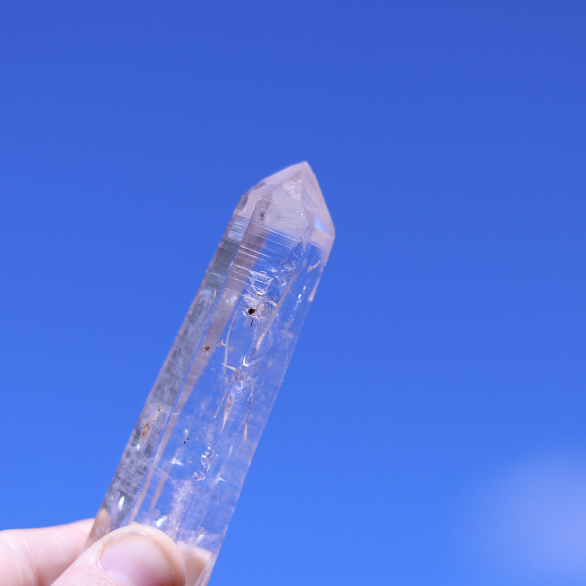 Large Lemurian Seed Clear Quartz Crystal Point
