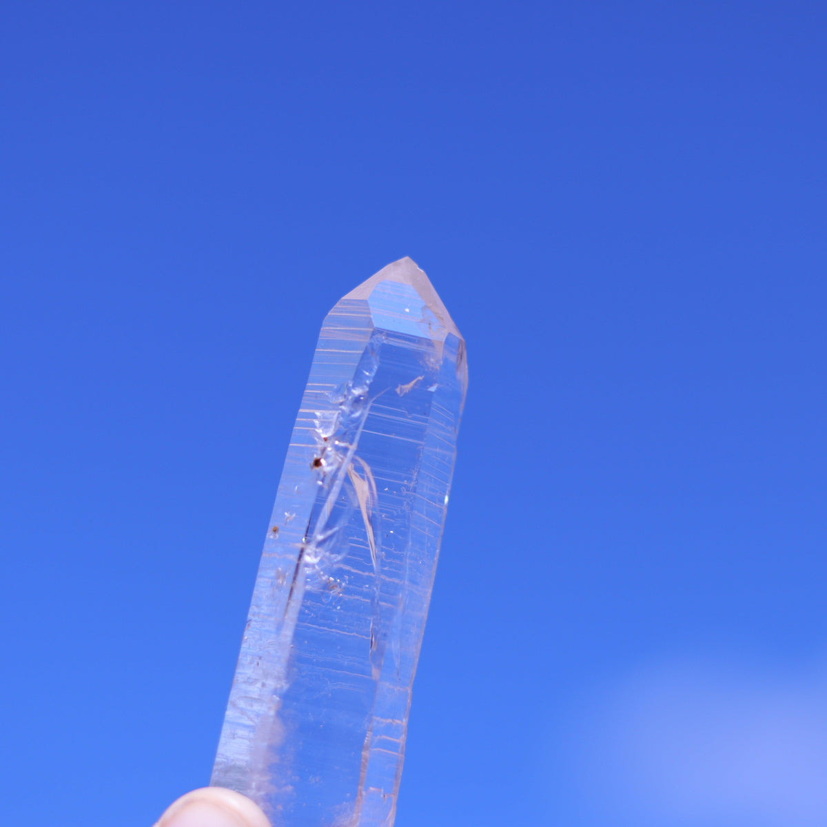 Large Lemurian Seed Clear Quartz Crystal Point