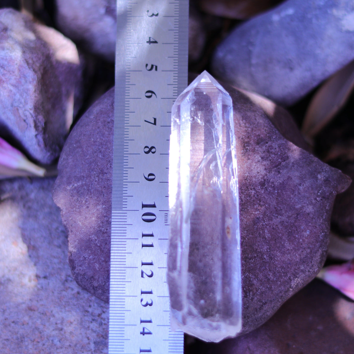 Large Lemurian Seed Clear Quartz Crystal Point