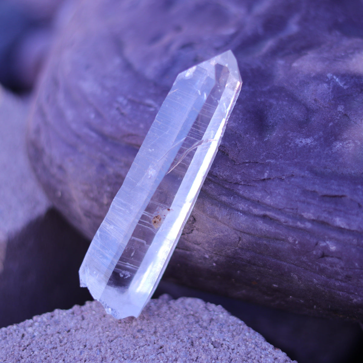Large Lemurian Seed Clear Quartz Crystal Point