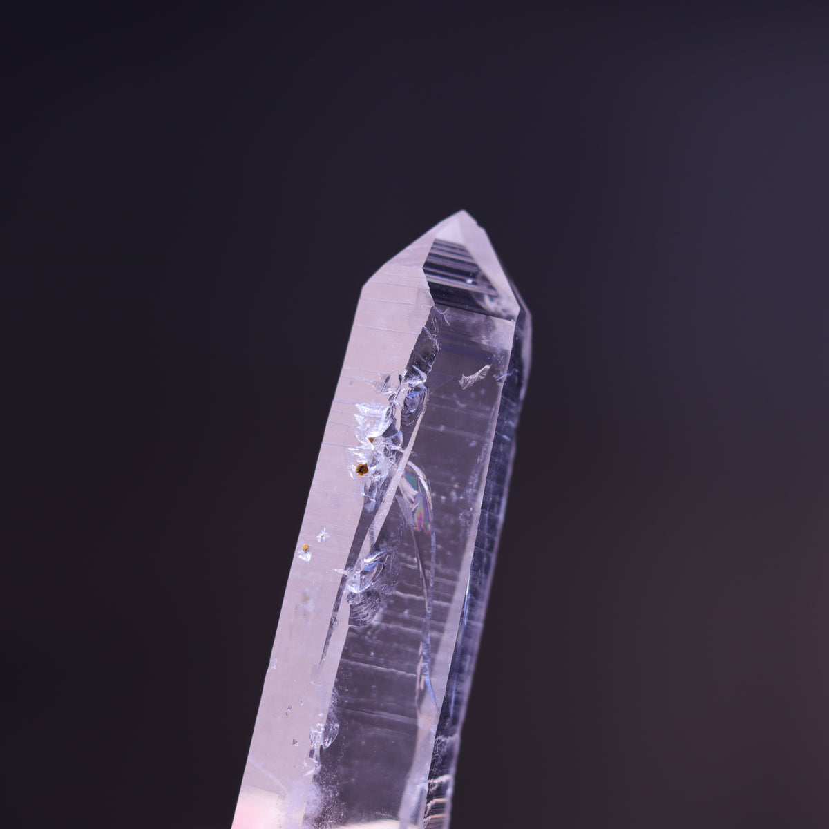 Large Lemurian Seed Clear Quartz Crystal Point