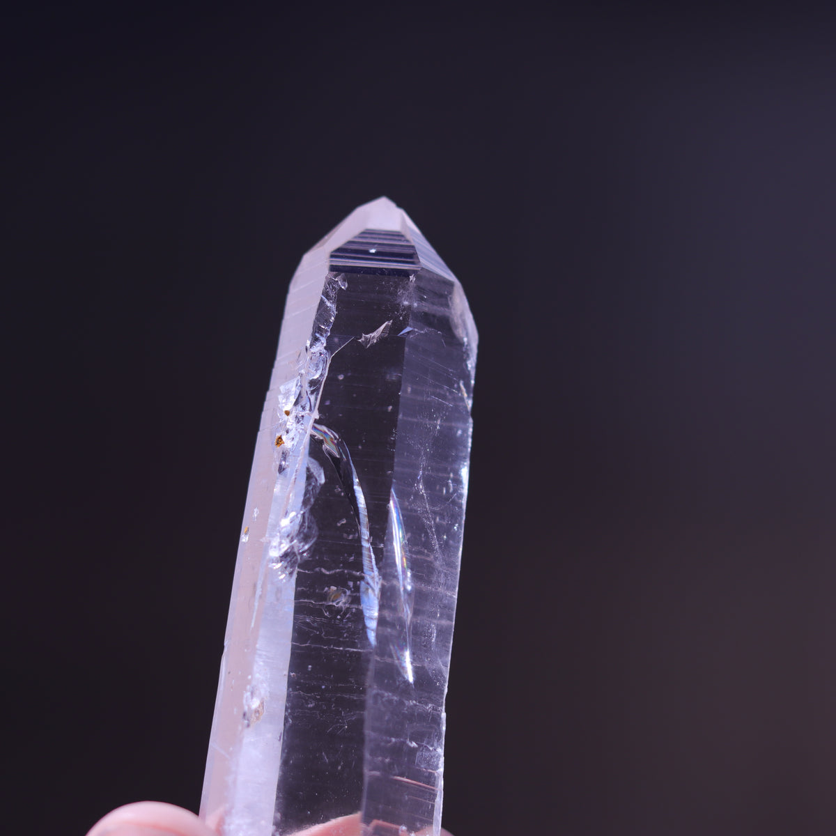 Large Lemurian Seed Clear Quartz Crystal Point