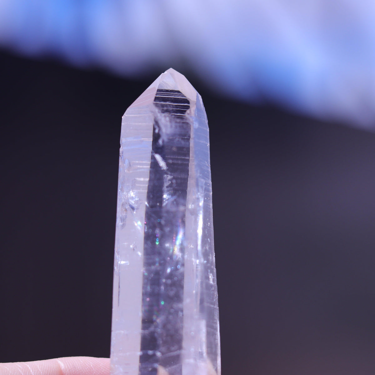 Large Lemurian Seed Clear Quartz Crystal Point
