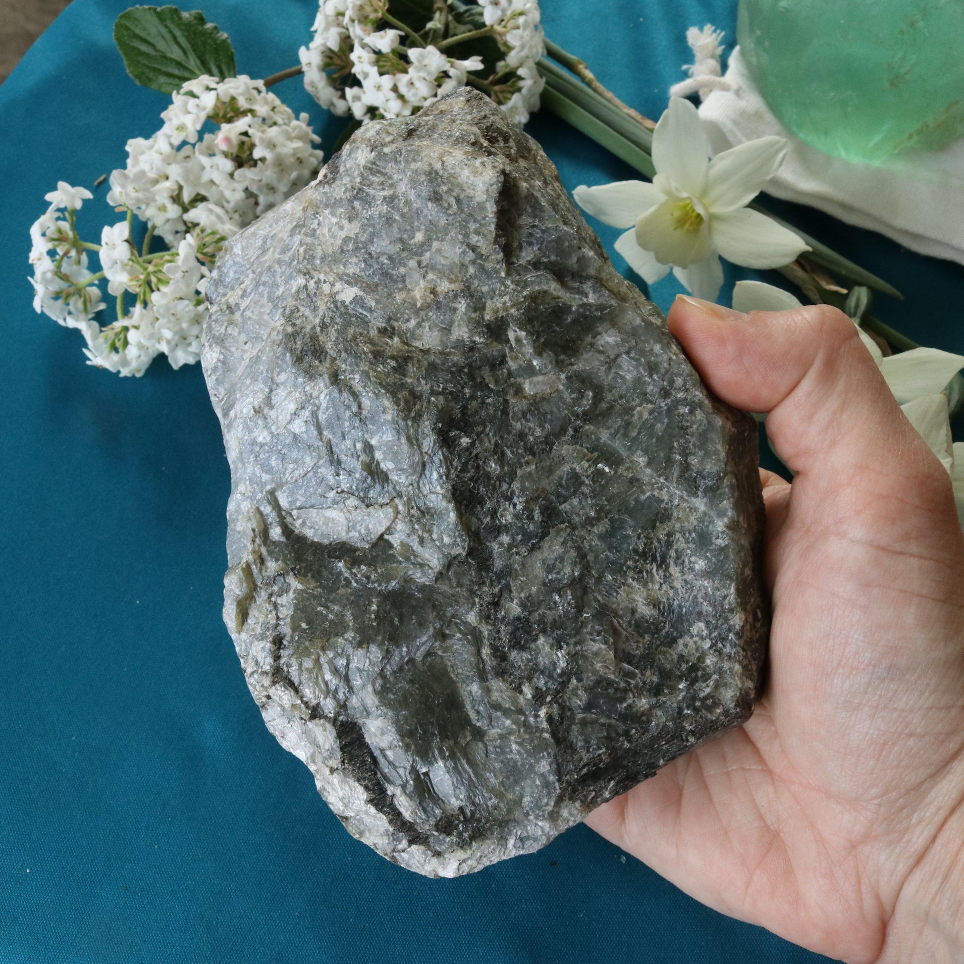 Rough Labradorite Specimen with Rainbow Blue Flashes ~ Specimen #4 - Earth Family Crystals