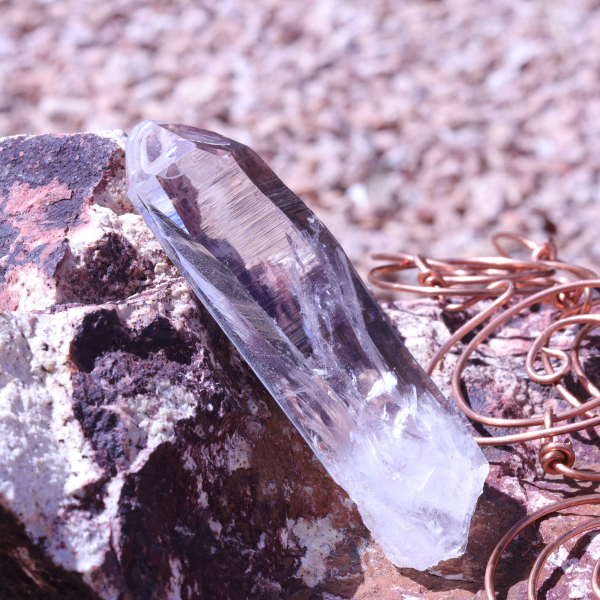 Large Lemurian Seed Clear Quartz Crystal Point