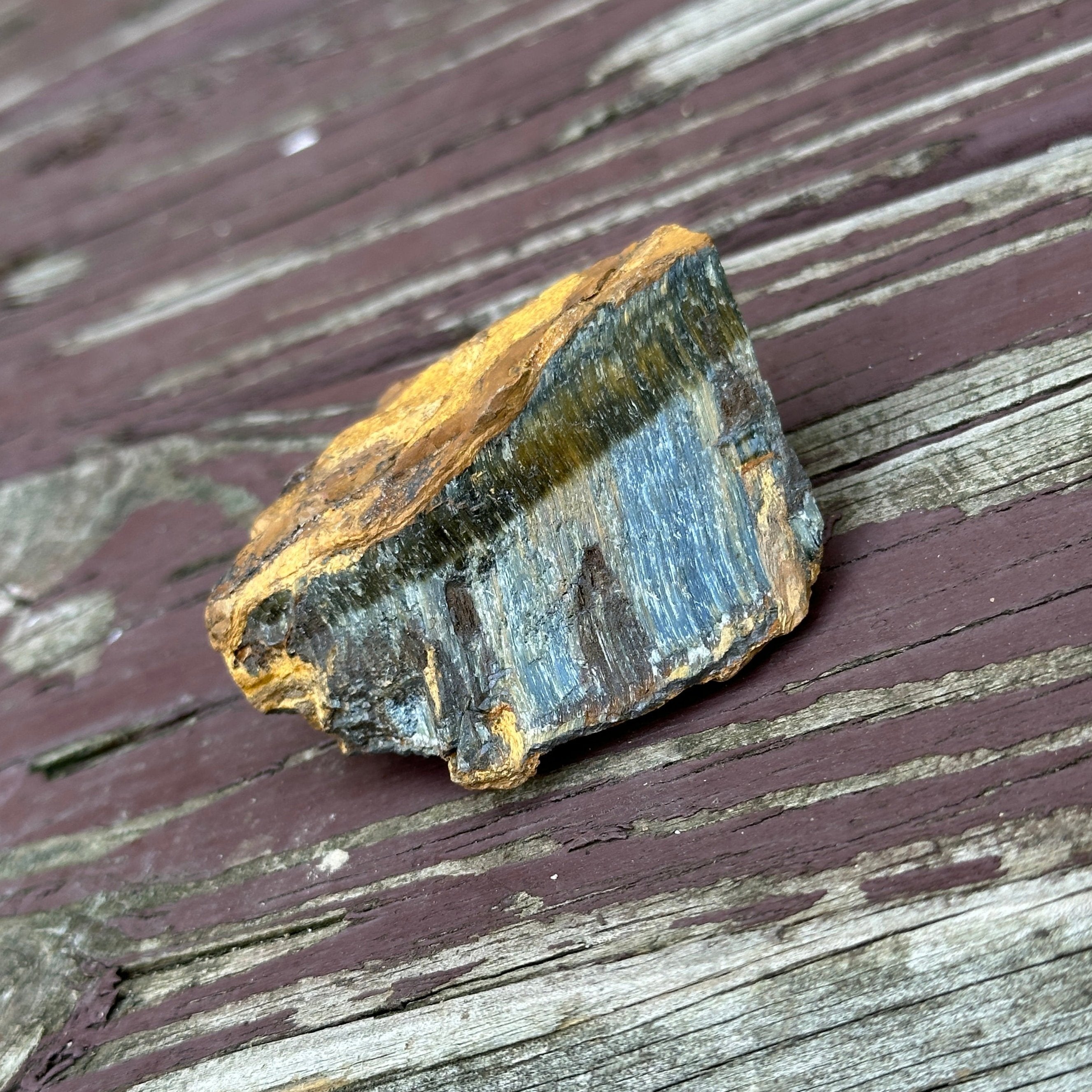 Natural, Raw Blue Tiger's Eye Chunk