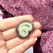 Intricate and Unique Amethyst Stalactite Slice