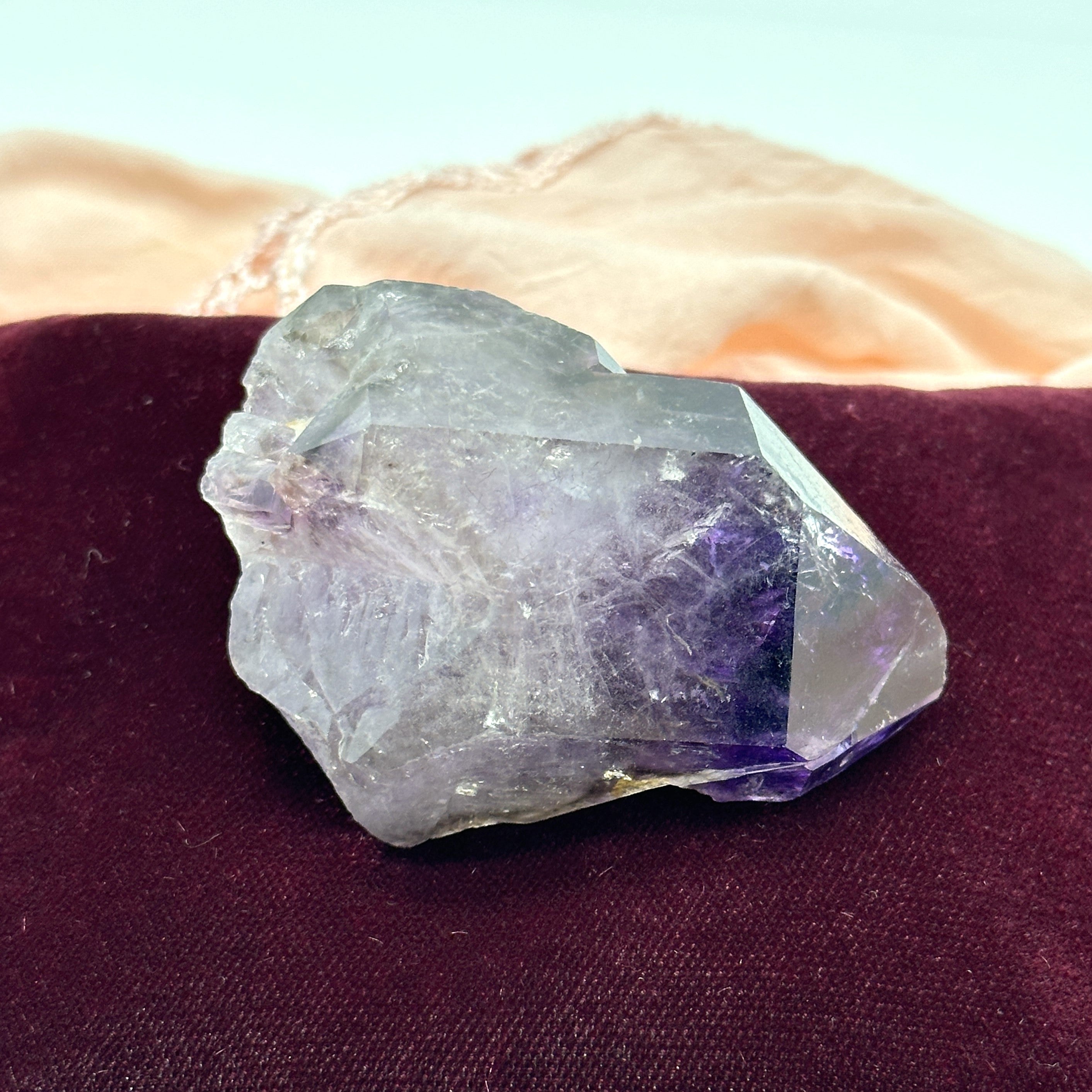 Gemmy Deep Purple Double Terminated Brandberg Amethyst Large Specimen from Namibia