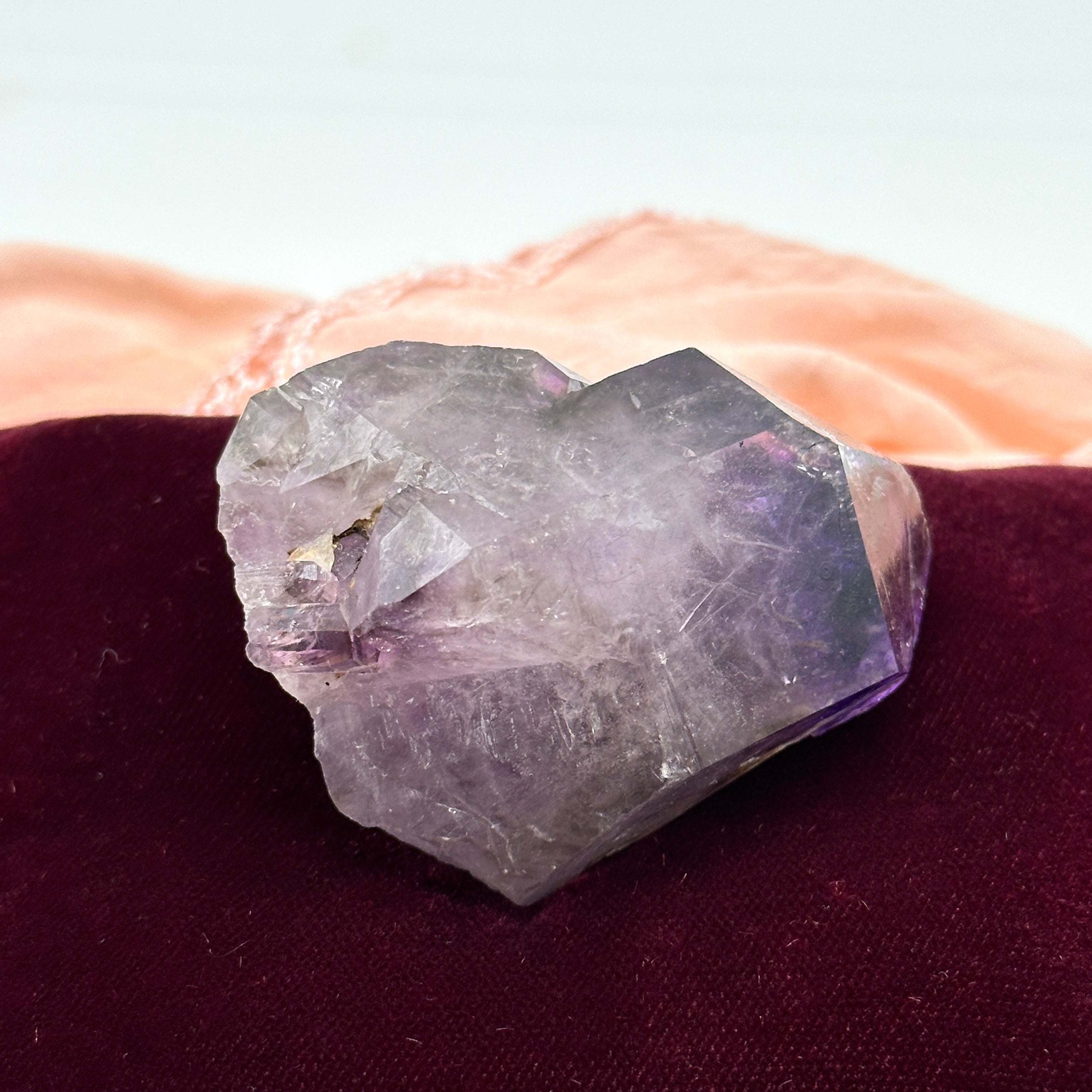 Gemmy Deep Purple Double Terminated Brandberg Amethyst Large Specimen from Namibia