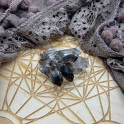 Grade A Gemmy Black Smoky Quartz Crystal Cluster from Brazil