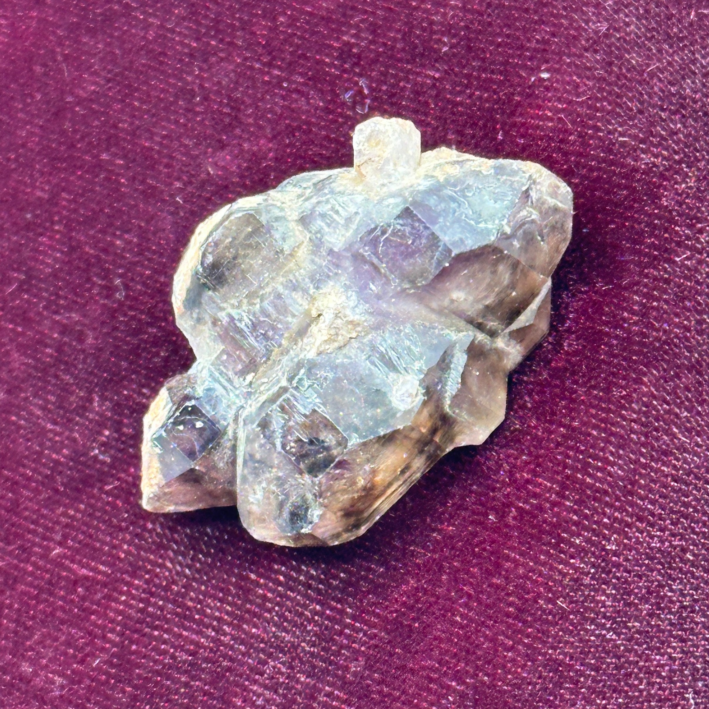 Elestial Triple Terminated Deep Purple Shangaan Amethsyt Specimen from Zimbabwe