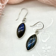 Flashy Labradorite Sterling Silver Gemstone Earrings