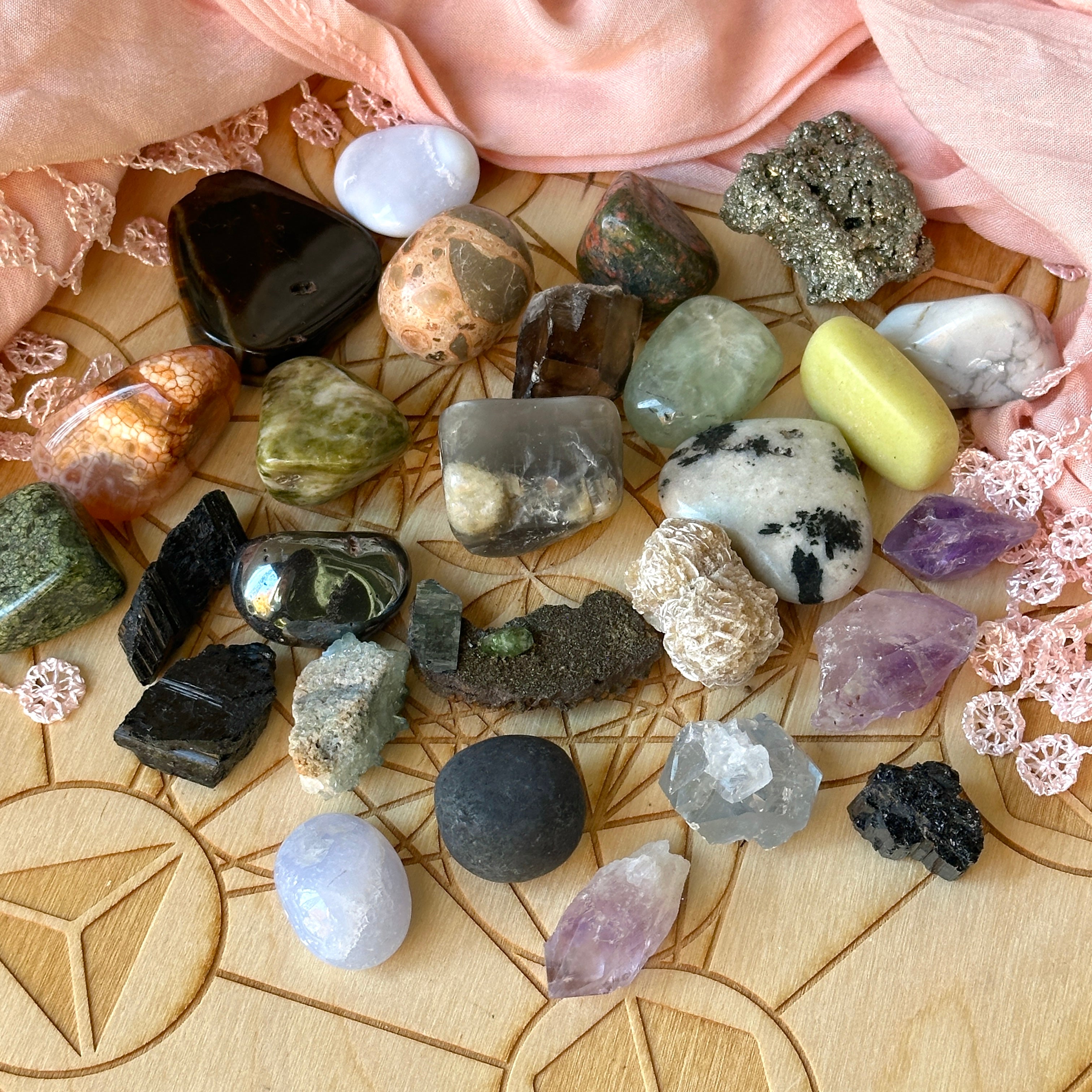 Mystery Mix ~ Mixed Bag of Pocket Stones, Raw & Tumbled ~ Includes some Rare finds!