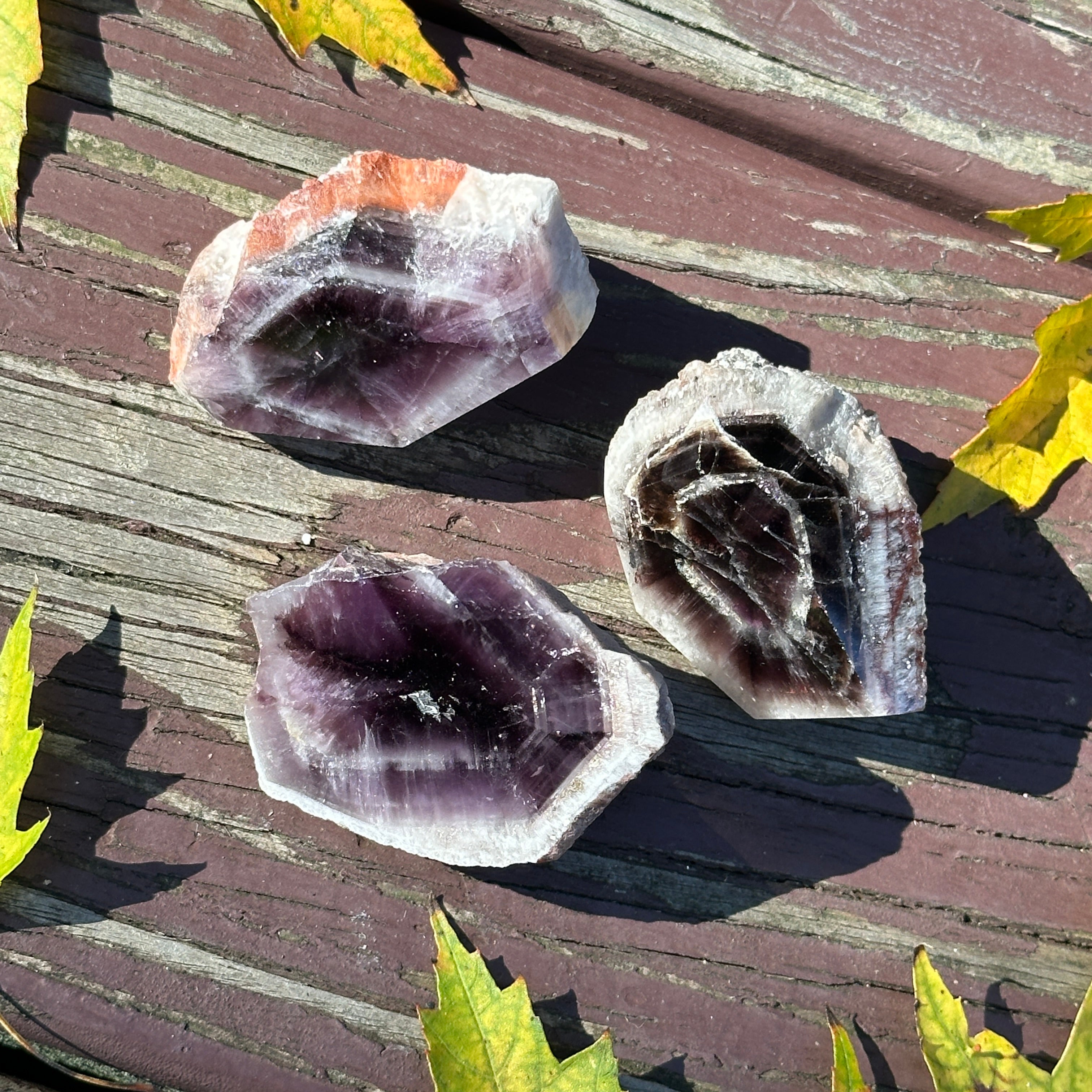 Alluring Geometric Gemmy Phantom Smoky Amethyst with Calcite Crusted Top, Partially Polished from Brazil