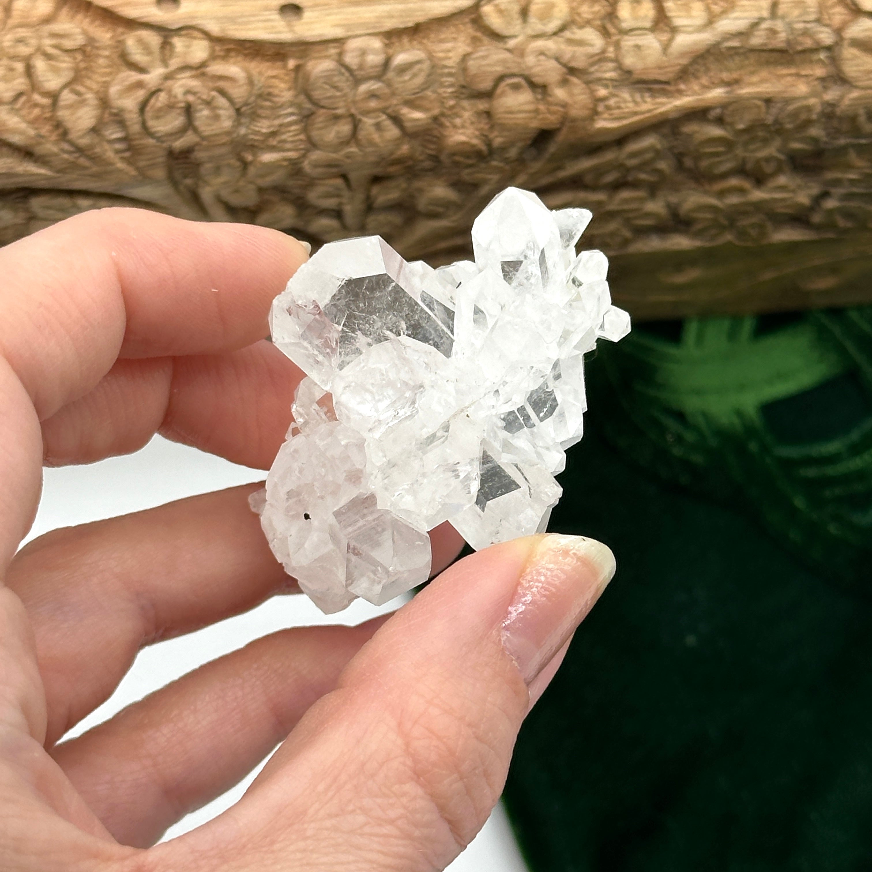 Brilliant, Tabular Clear Quartz Double Terminated Multi Point Cluster Locality: Arkansas, USA