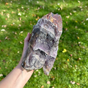 Quad Terminated Auralite 23 Point with Keepers and Sparkling Crust and Red Hematite