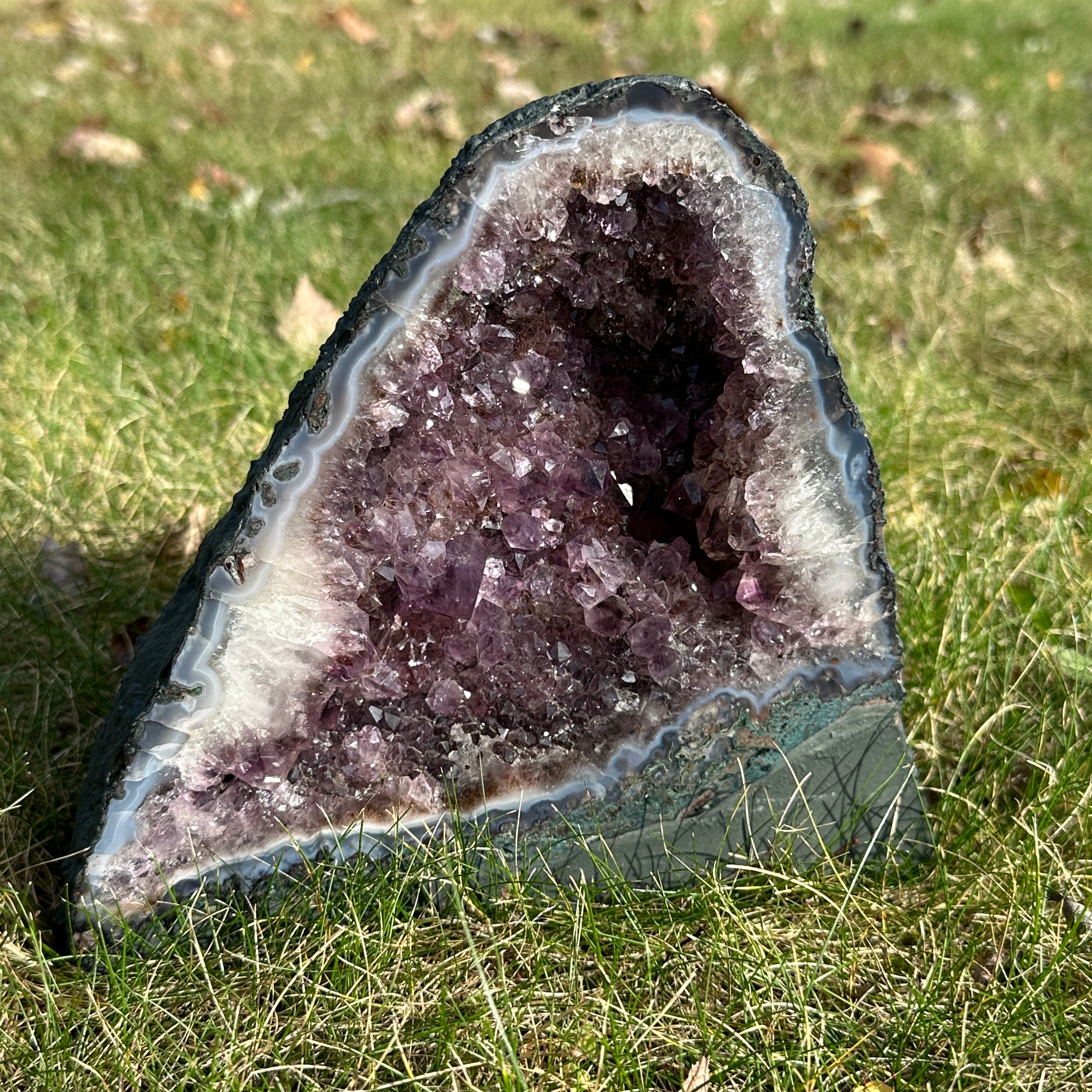 3.5 KG Deep Purple Gemmy Amethyst Gemstone Display Cathedral Crystal Centerpiece from Brazil
