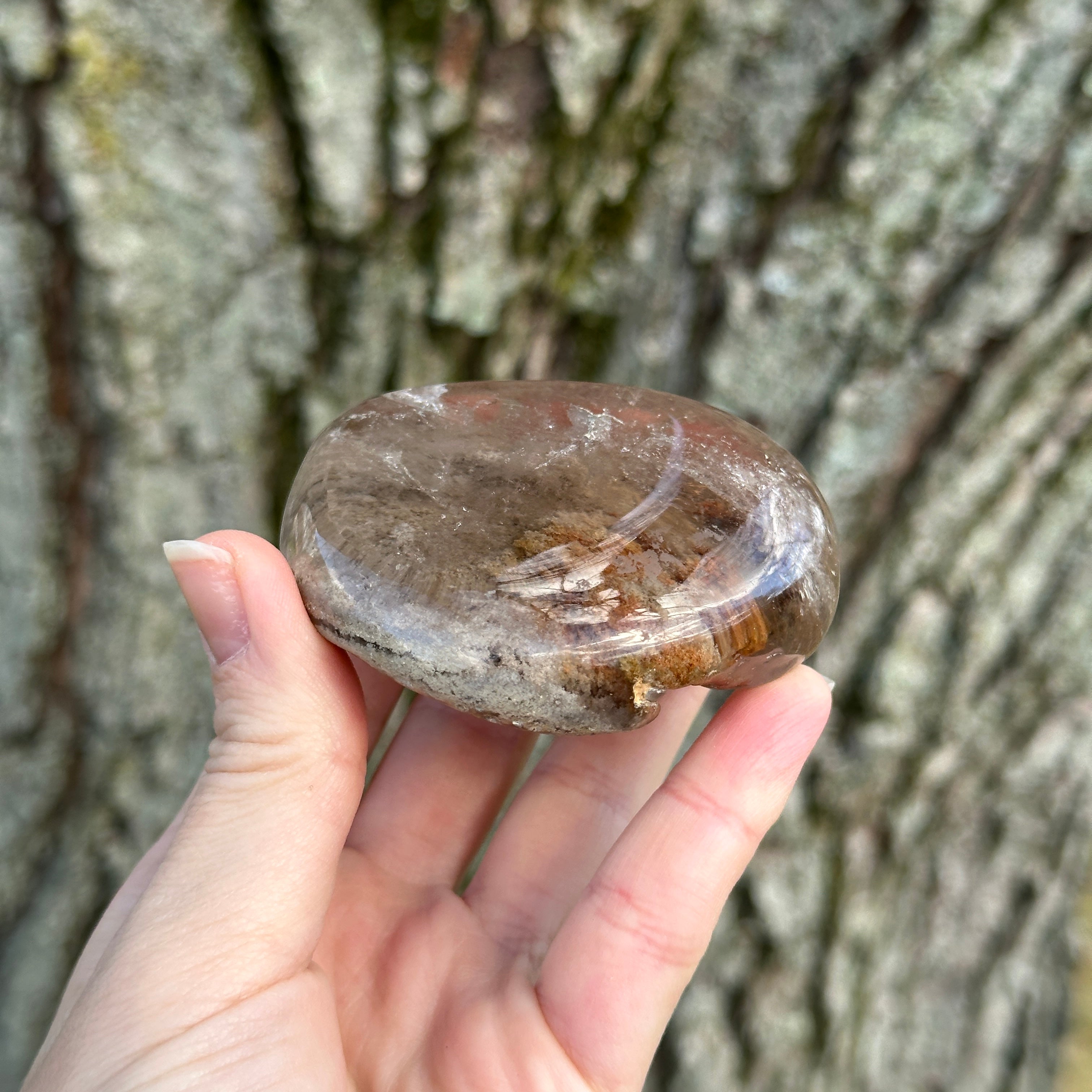 Dreamy Inclusions! Shamanic Dream Quartz Large Seer Stone Partially Polished From Brazil