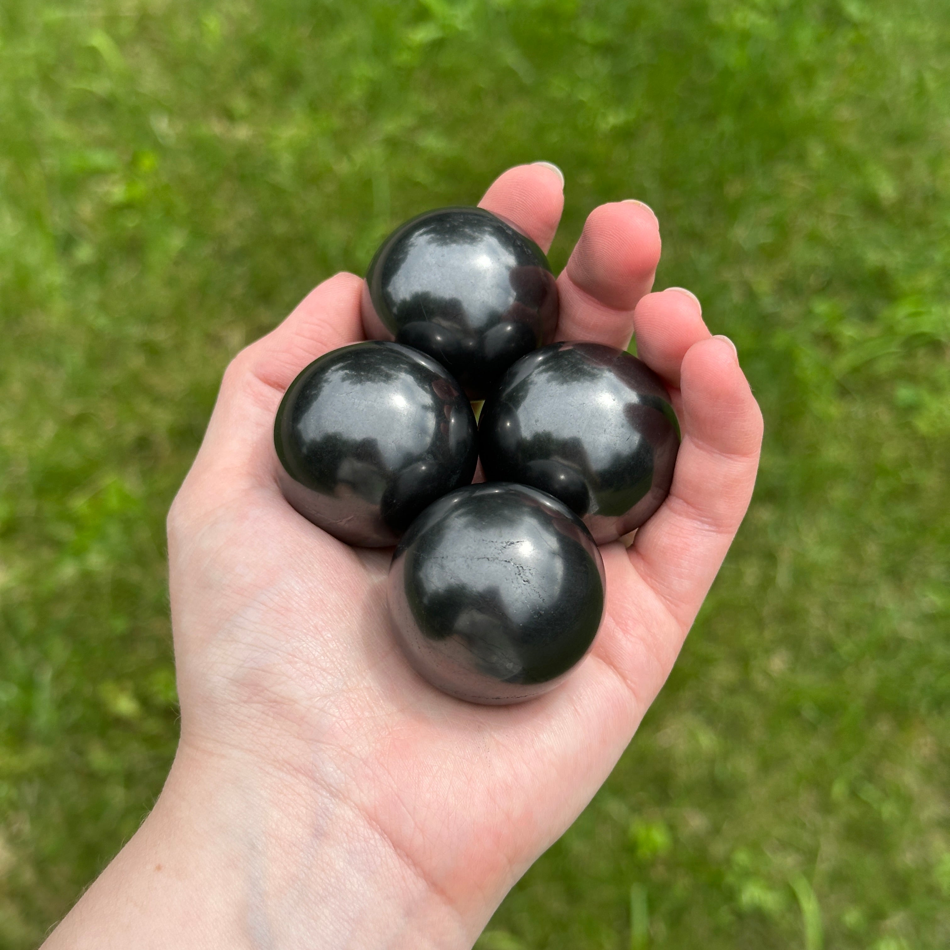 Shungite Spheres for EMF Protection