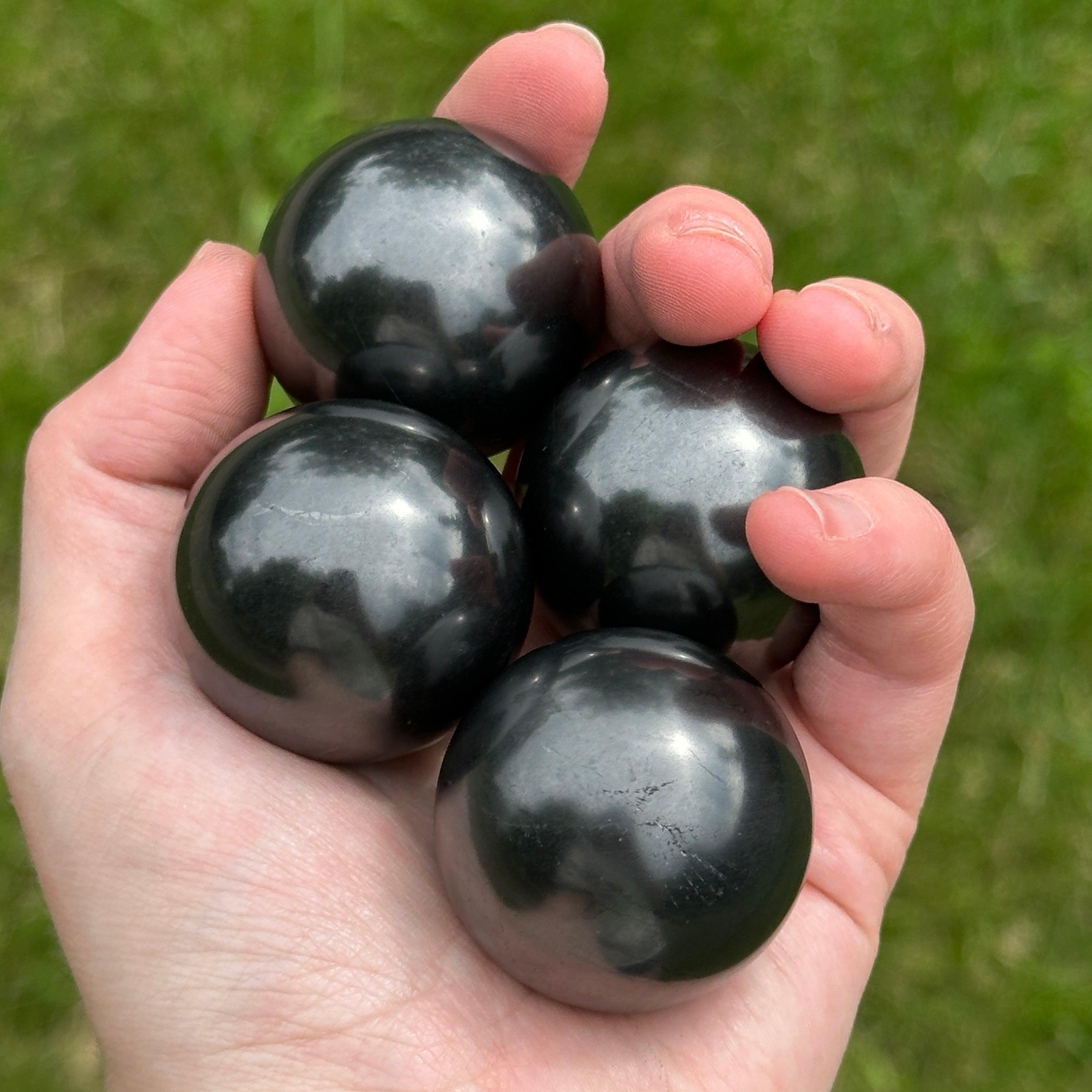 Shungite Spheres for EMF Protection