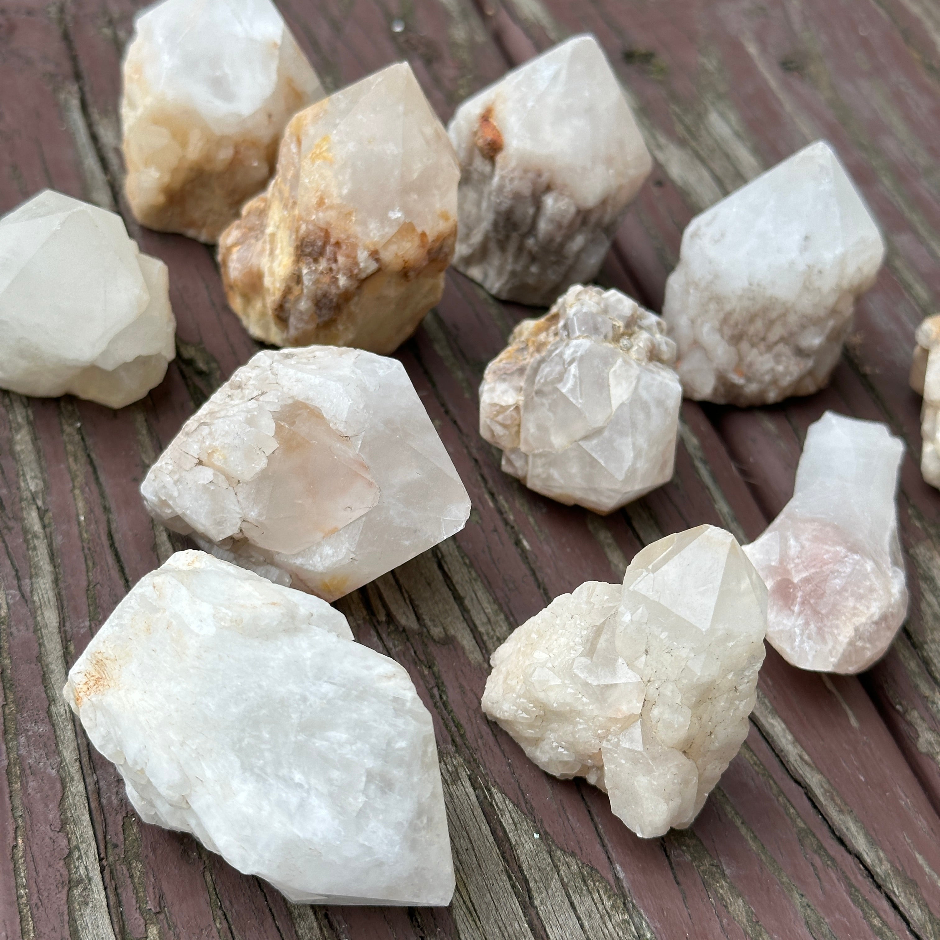One Candle Quartz Natural Elestial Standing Point