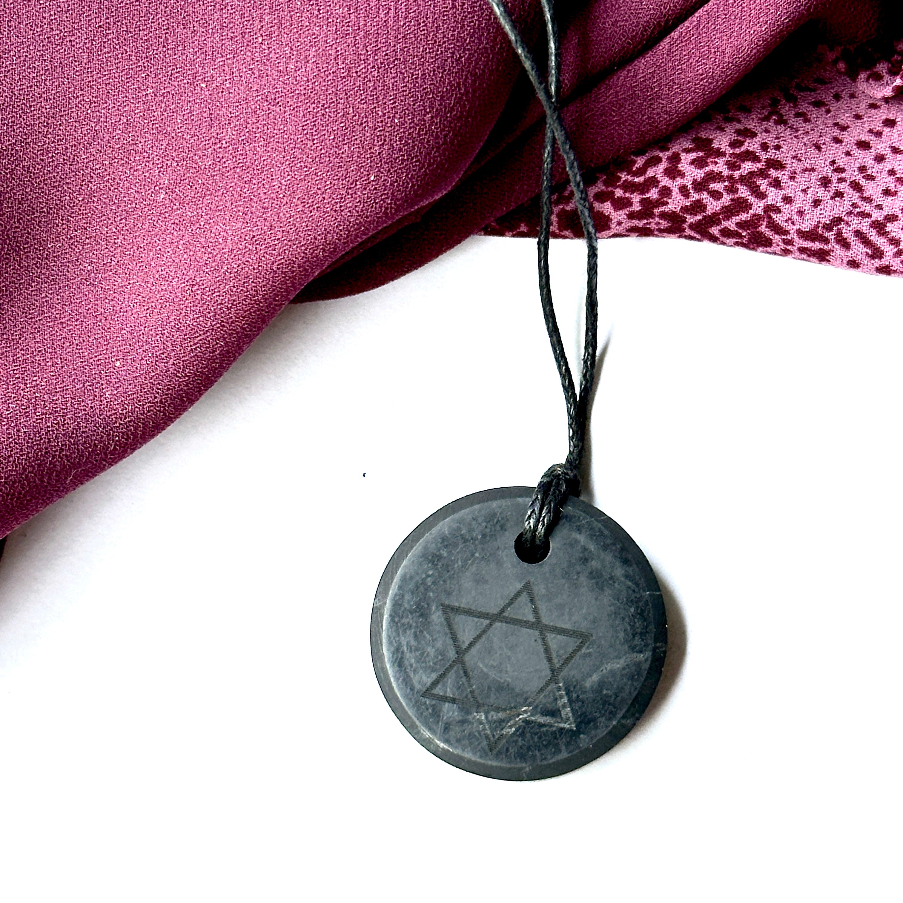 Shungite Merkaba Pendants on Necklace Cord