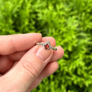 Beautiful Garnet Ring in Sterling Silver Setting ~ Size 6