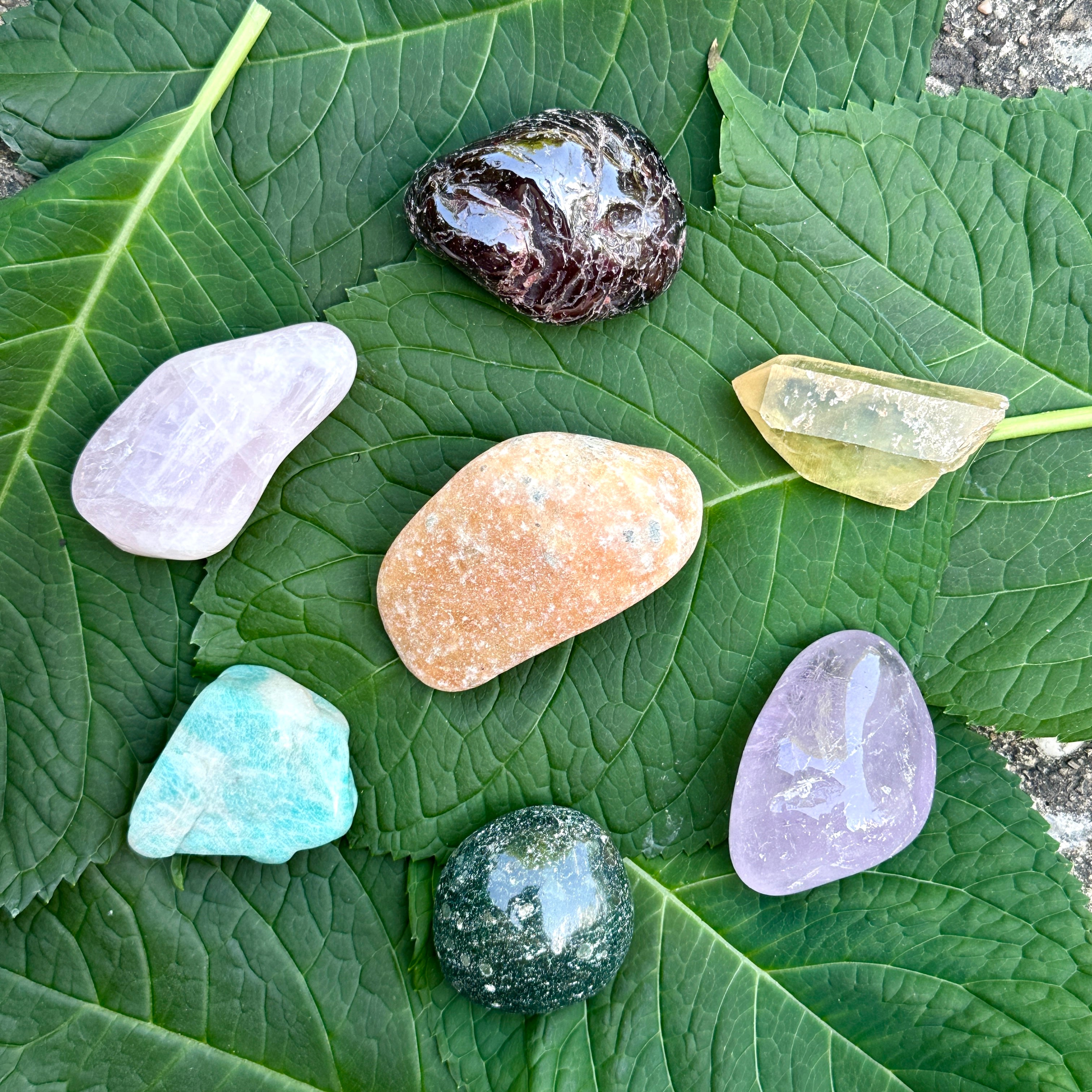 Chakra Stone Set ~ Mix of Raw and Tumbled Stones and Crystals