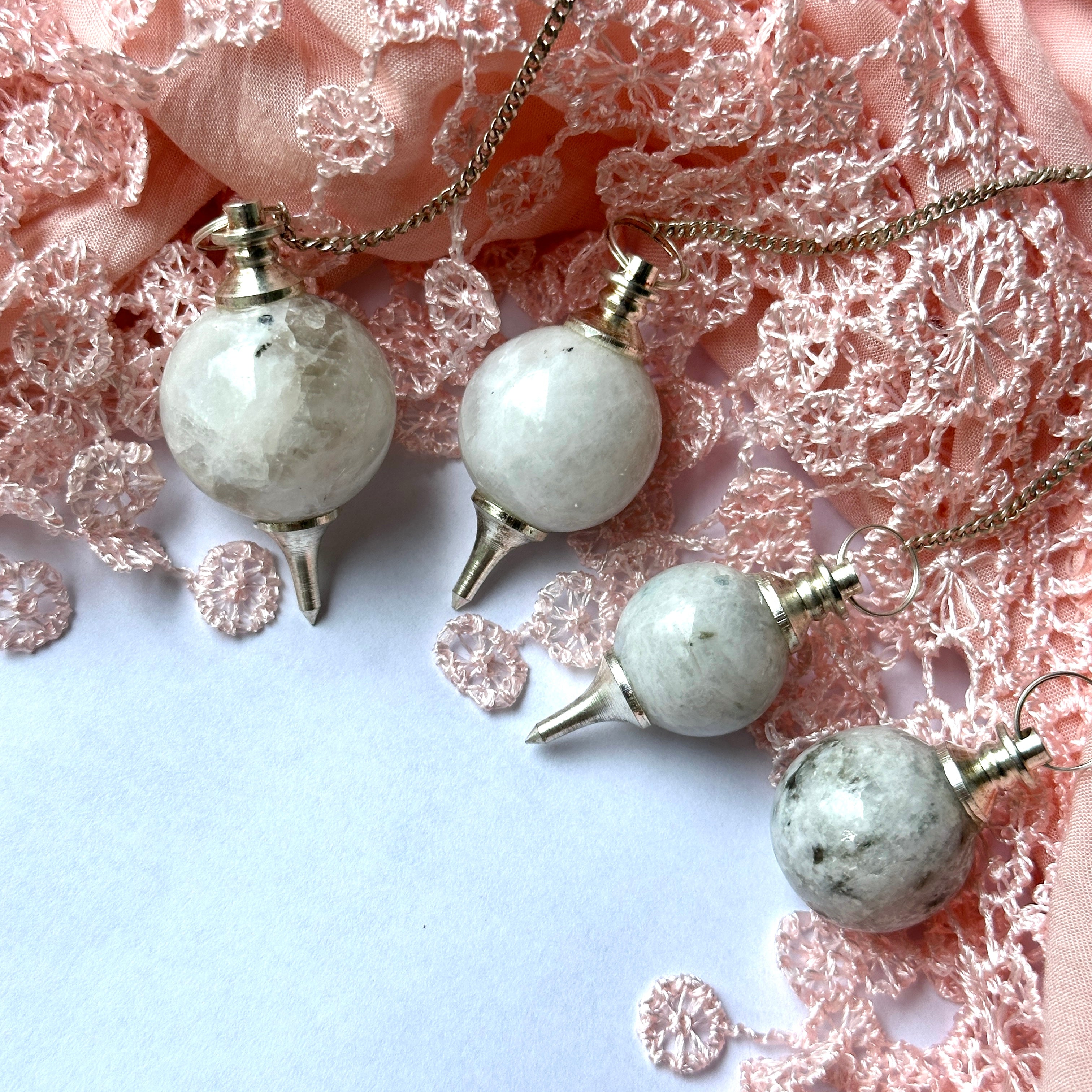 Rainbow Moonstone Pendulums for Divination