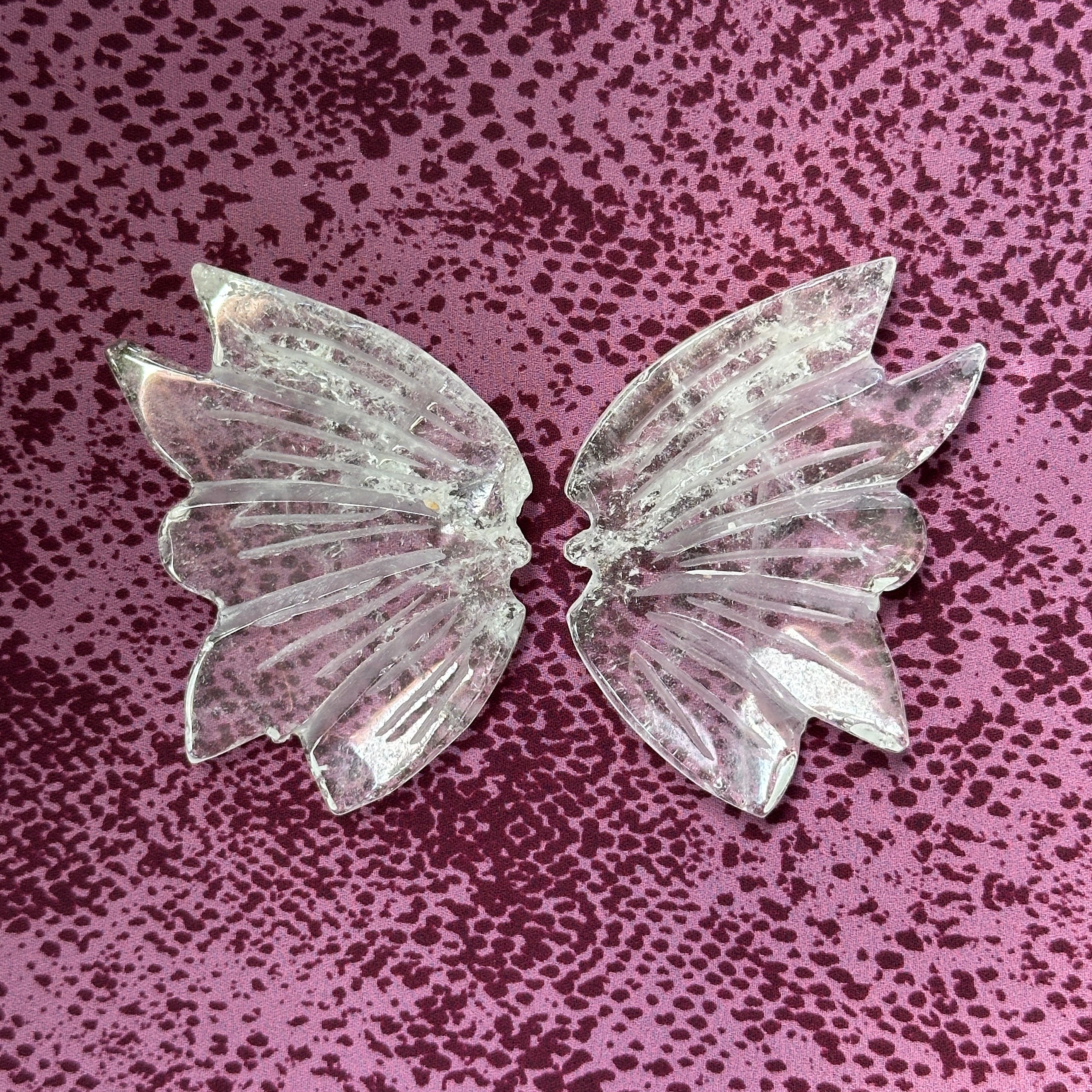 Adorable Clear Quartz Fairy Wings