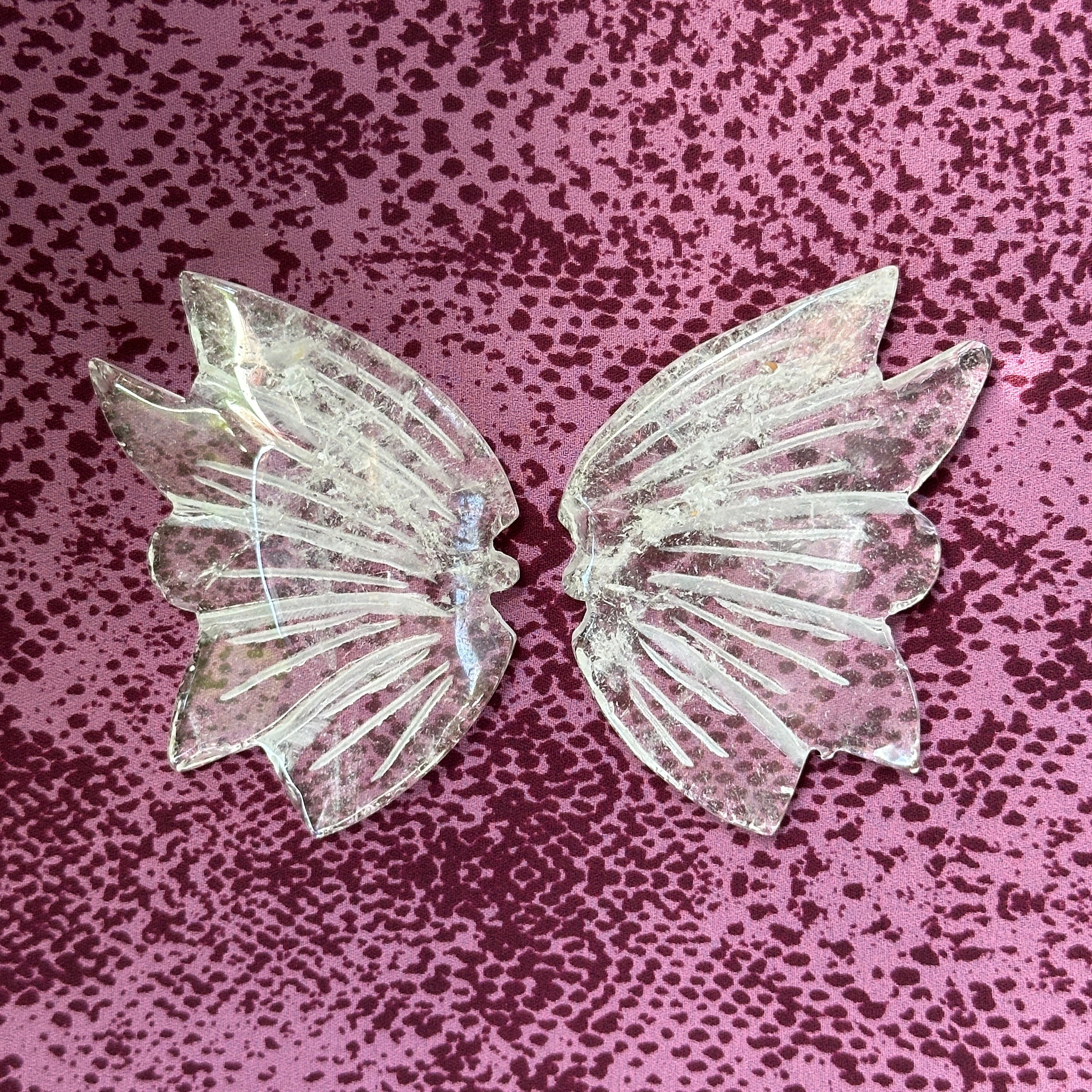 Adorable Clear Quartz Fairy Wings