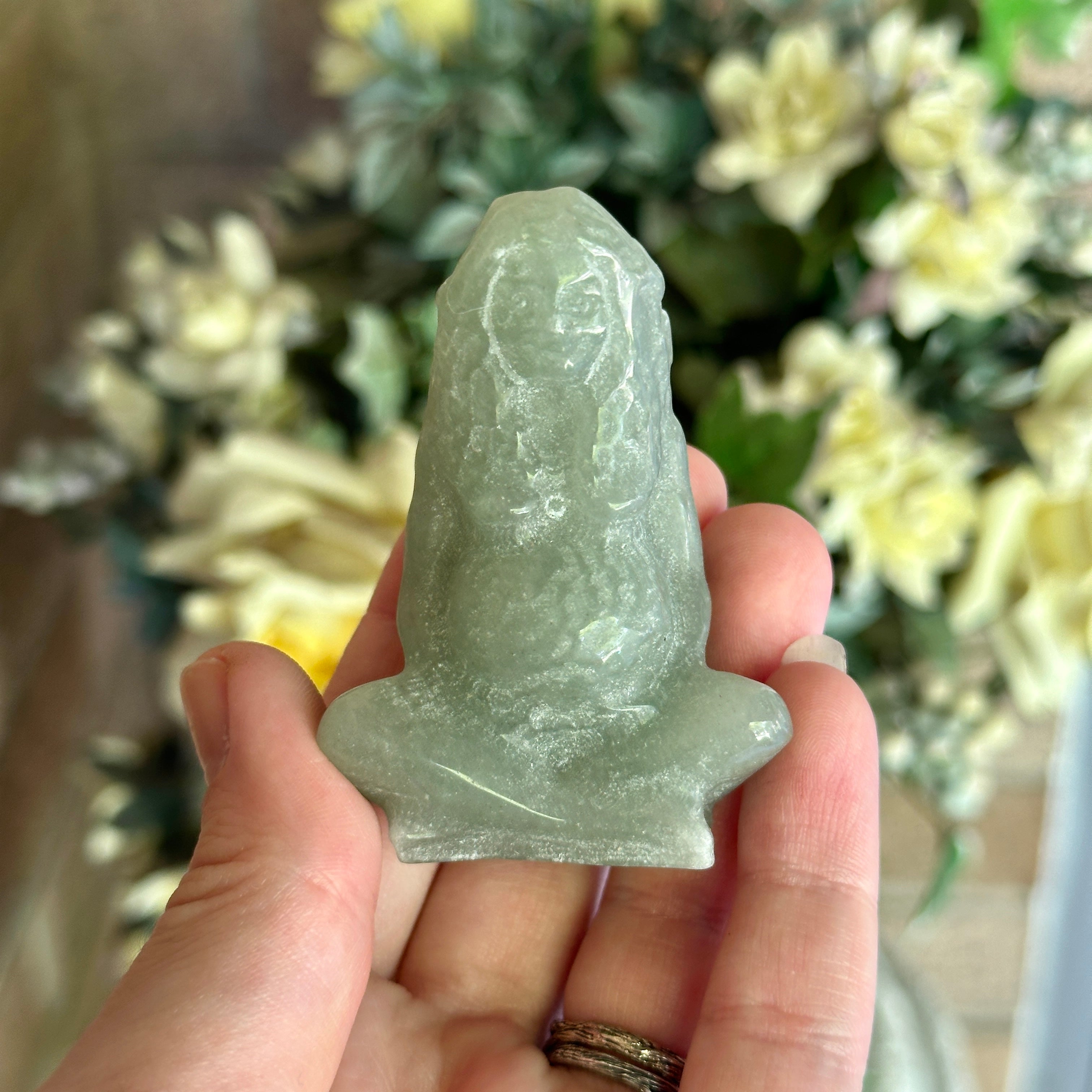 Green Aventurine Mother Nature Carving