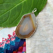 Yellow Agate Slice Pendant