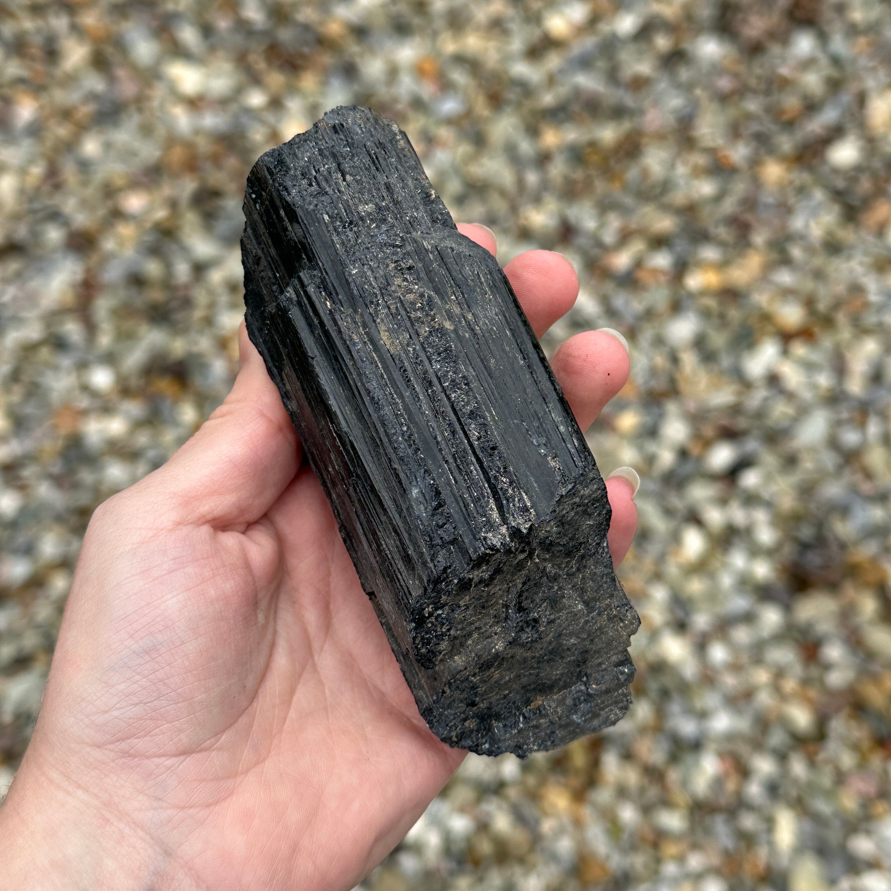 Large Natural Black Tourmaline Specimen